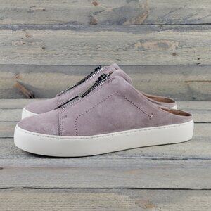 Frye Lena Suede Zip Mule Dusty Rose Suede Sneakers NEW in BOX